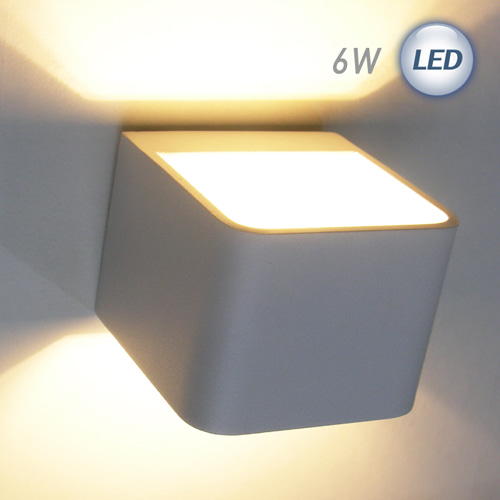 LED 사각 캐스팅 벽등 6W(화이트)
