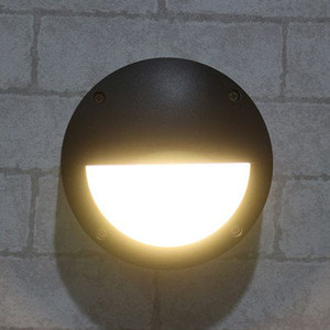 LED 9585 원형 외부벽등 5W(블랙)