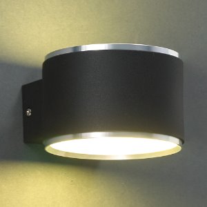 LED 원통 벽등(흑색)
