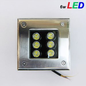 LED 정사각 지중등 6W (115 타공)