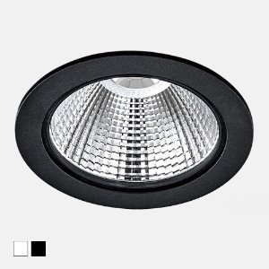 LED COB 원형 매입 130파이 (백색/흑색)