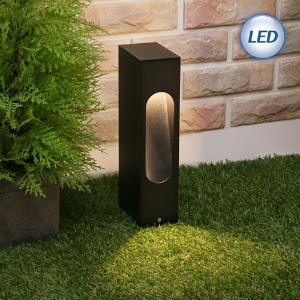 LED 카이저 볼라드 잔디등 7W (소) 블랙 30cm