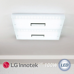 LED 히트 직사각 거실등 100W(화이트)