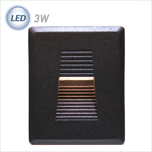 LED 사각 계단 매입 3W(블랙)