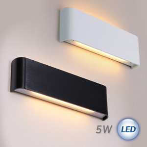 LED 몰드 벽등 5W(블랙/화이트)