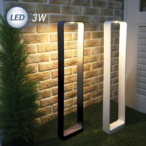 LED 프레임 잔디등 3W(화이트/블랙)
