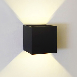 LED 각도 사각 외부벽등 6W(블랙)
