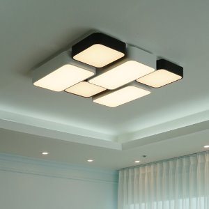 LED 블록6등 거실등 100W(색변환)