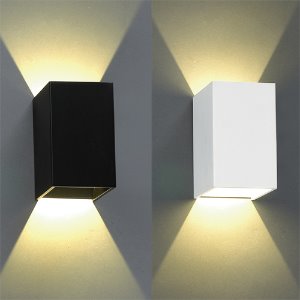 LED 비비 사각 벽등 B형 (백색/흑색)