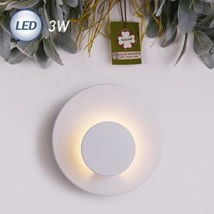 LED 더블 원형 간접벽등3W(화이트)