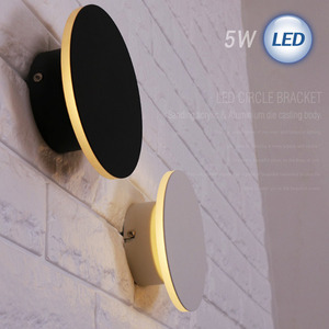LED 원 아크릴 간접벽등 5W (화이트/블랙)